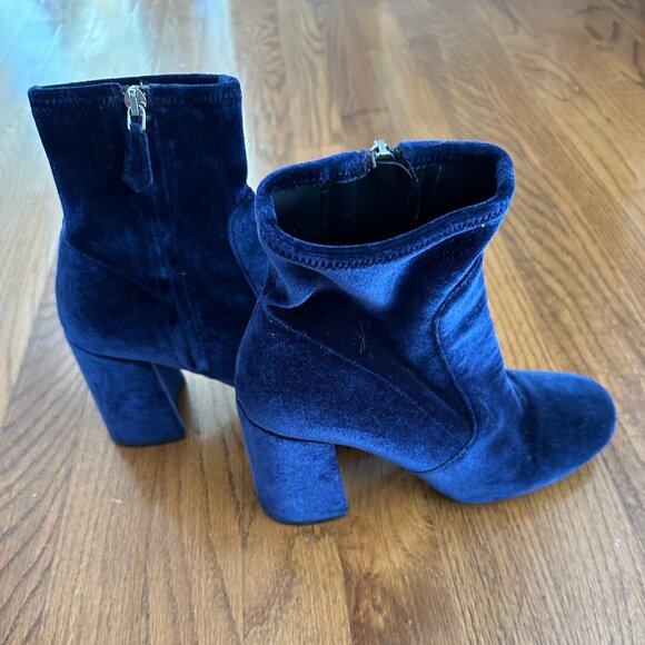 Prada Blue Velvet Boots 37euro - Picture 3 of 7